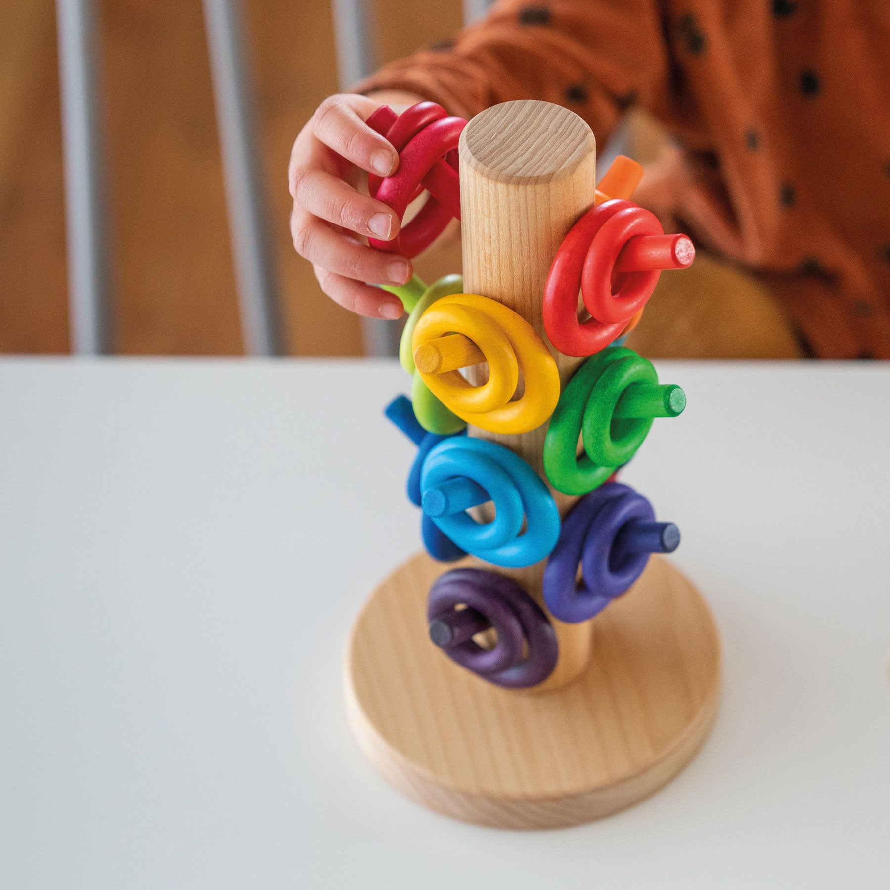 Sortierhilfe Bauringe Regenbogen